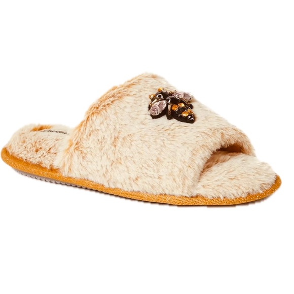 Dearfoam cozy beaded bee slippers & scrunchie size small (5-6) NWT cute … - Picture 3 of 6